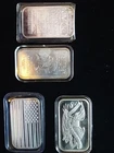 Set Of 4 Various 1 Oz Silver Bars All .999