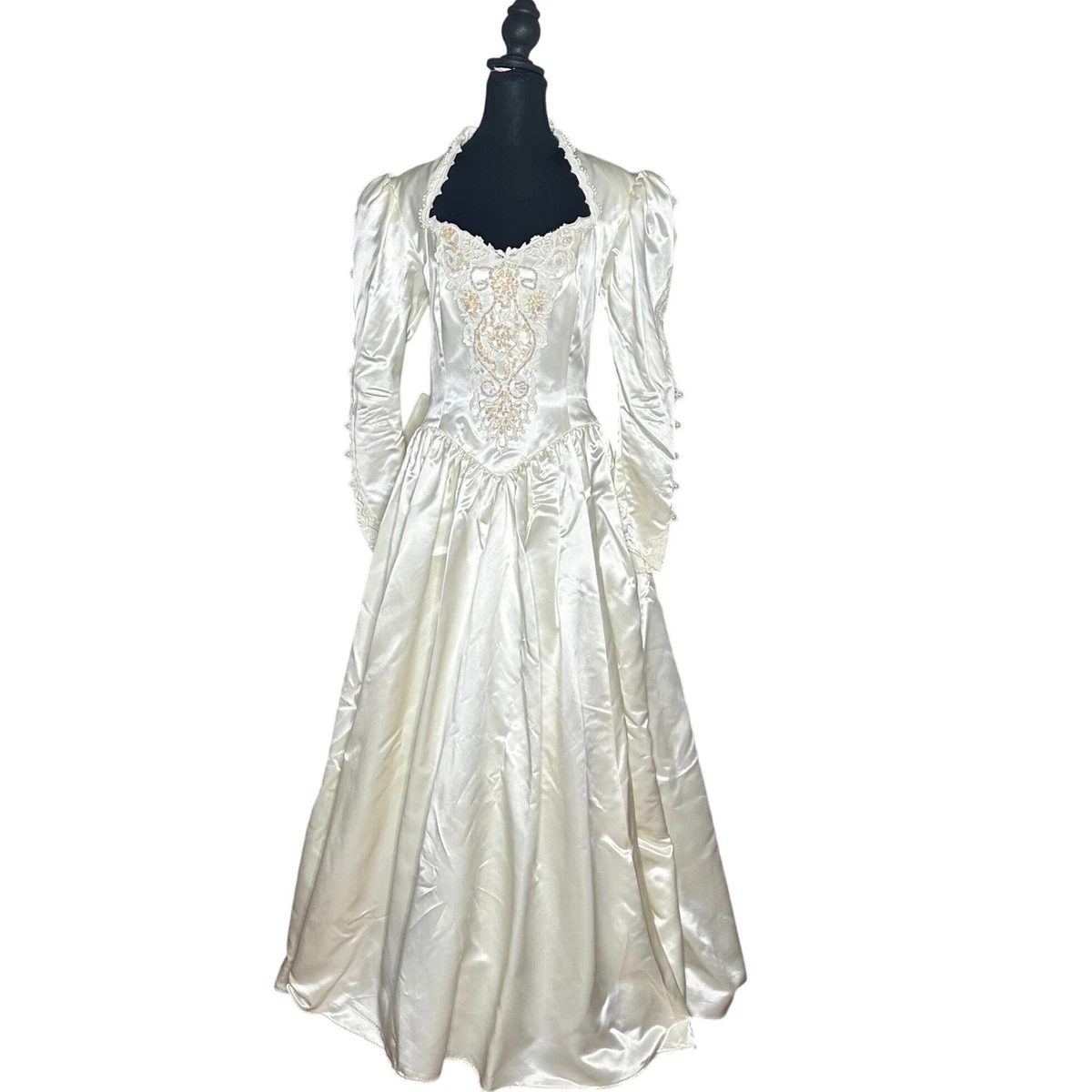 chinese dress ladies Wedding Dresses for Bride 2026 Long Sleeve A Line Lace Summer Bridal Gowns  for Women PS034-CU Ivory at Amazon Women's Clothing store main image 1