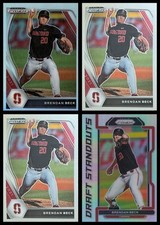 2021 Prizm Draft Picks Brendan Beck Lot #PDP55 Silver Holo Standouts Yankees RC