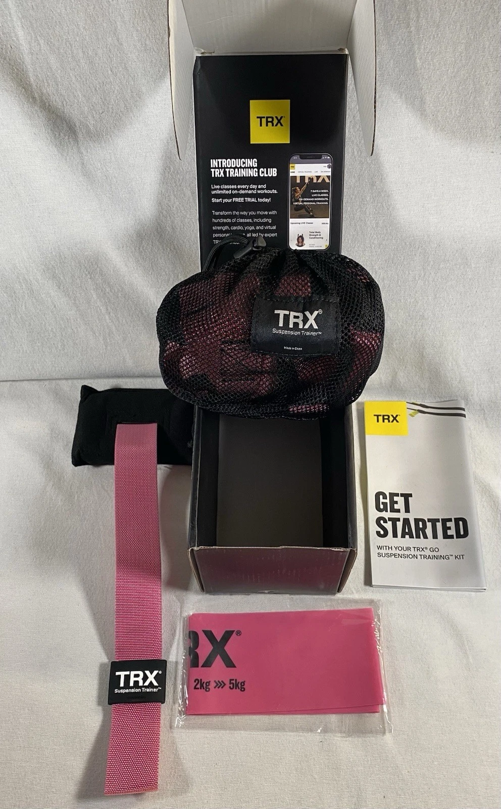 TRX GO Suspension Trainer Total Body Workout System - Pink Open Box