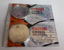 Pack of 2 Maxell CR2025 3V Lithium Coin Batteries JAPAN MADE AS PICTURED