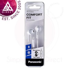 Panasonic In Ear Kabelgebundene Kopfhörer mit Mikrofon & Fernbedienung│Komfort Passform│für Handy│Weiß