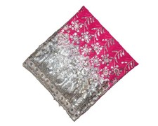 Ethnic Indian Long Dupatta Scarf Sequins Hand Embroidery Georgette Veil Stole L"