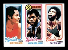 1980 Topps #14 Austin Carr/Kareem Abdul-Jabbar/Calvin Natt 61/8/200 NM X2876715