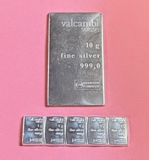 VALCAMBI SUISSE CombiBar 15 Grams .999 FINE SILVER•10g x 1 & 1g x 5 = 15g 🔶⭐️