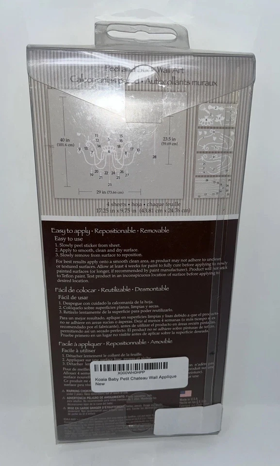 Araña de arte de pared Koala Baby pelar y pegar rosa 34 piezas 4 hojas NUEVO Foto 2 de 4