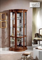 Vitrinen Glas Schrank Braun Vitrine Wohnzimmer Holz Anrichte Luxus MöBel Italien