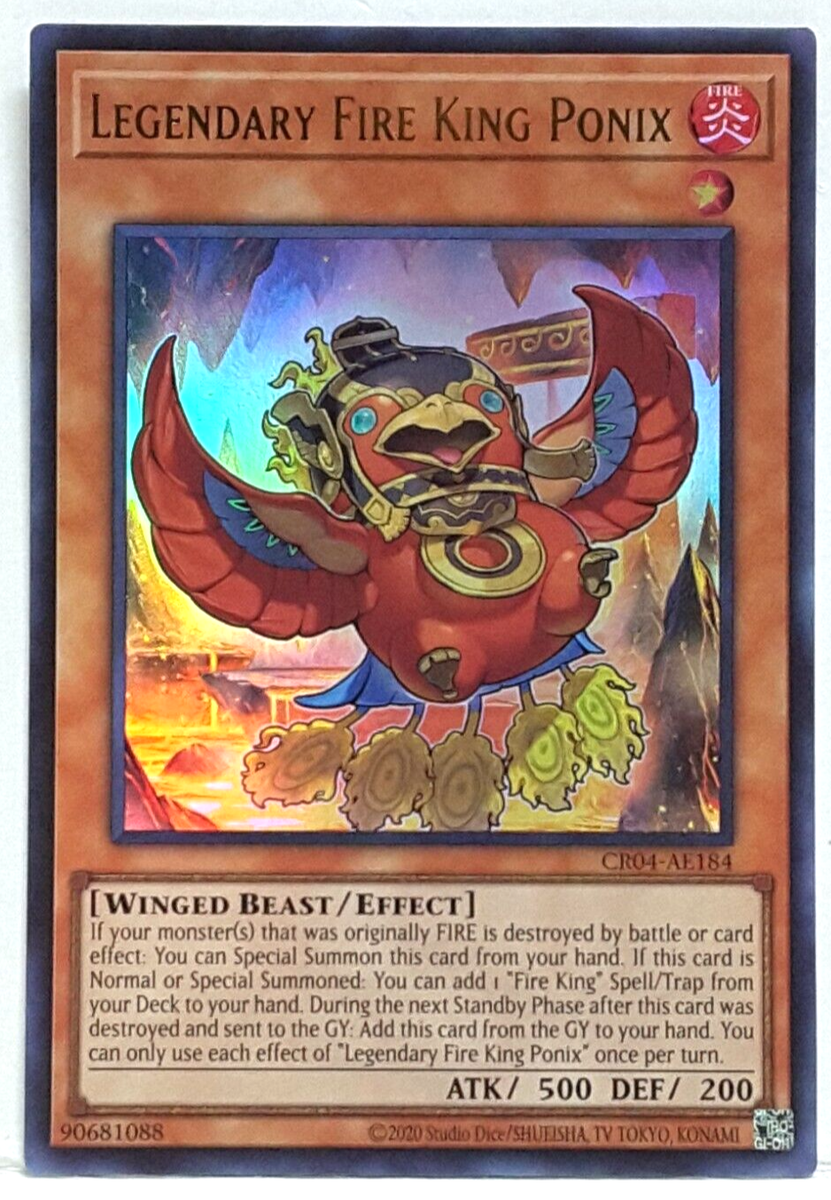 Yugioh Asian-English Legendary Fire King Ponix CR04-AE184 Yugioh Asian-English Legendary Fire King Ponix CR04-AE184