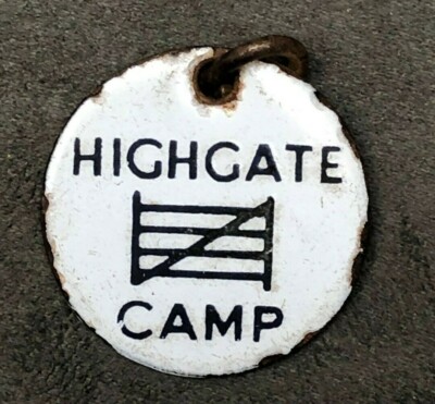 Highgate Activity Camp gegründet 1907 Emaille Medaille Schlüsselanhänger Schlüsselanhänger