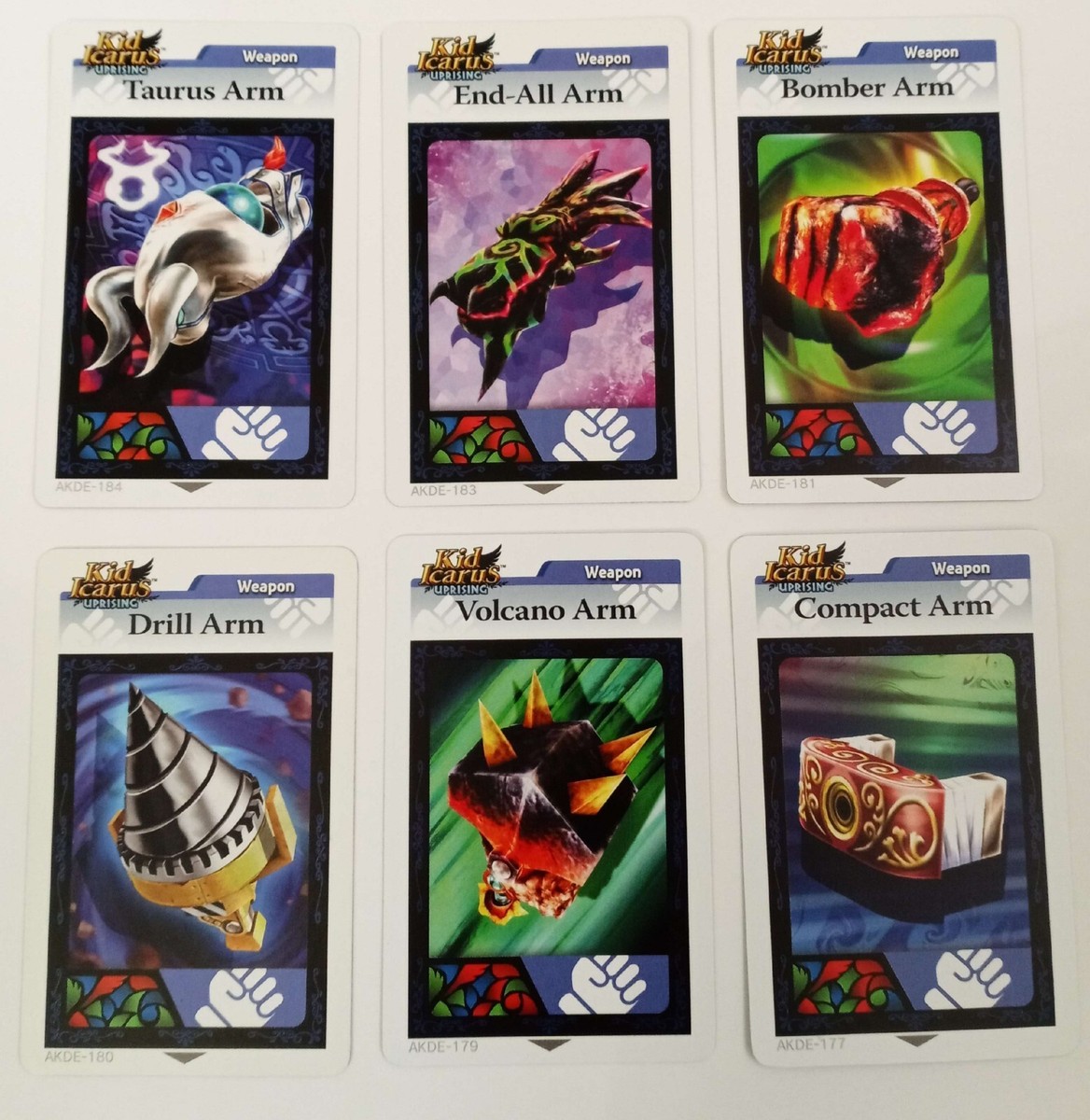 Kid Icarus Uprising AR Cards 6 Arm lot | eBay