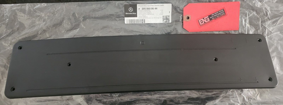 NEW/OEM EURO STYLE MERCEDES-BENZ W205 FRONT BUMPER LICENSE PLATE