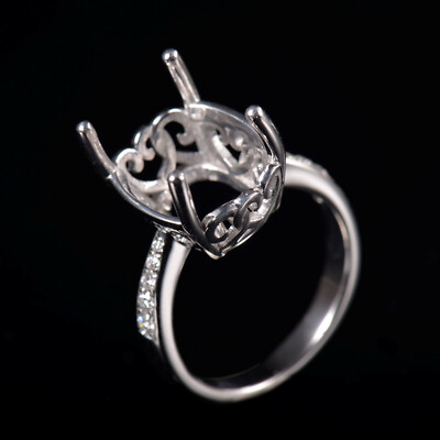 Vintage Cushion Custom 14x11MM Natural Diamond Setting