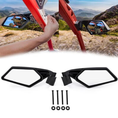 UTV Racing Rear View Side Mirrors For 2017-2025 Can Am Maverick X3 XRS XDS MAX