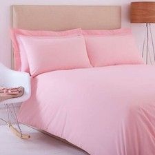 Charlotte Thomas Poetry Pink Plain Dyed Bedding Duvet Cover Pillowcase Set