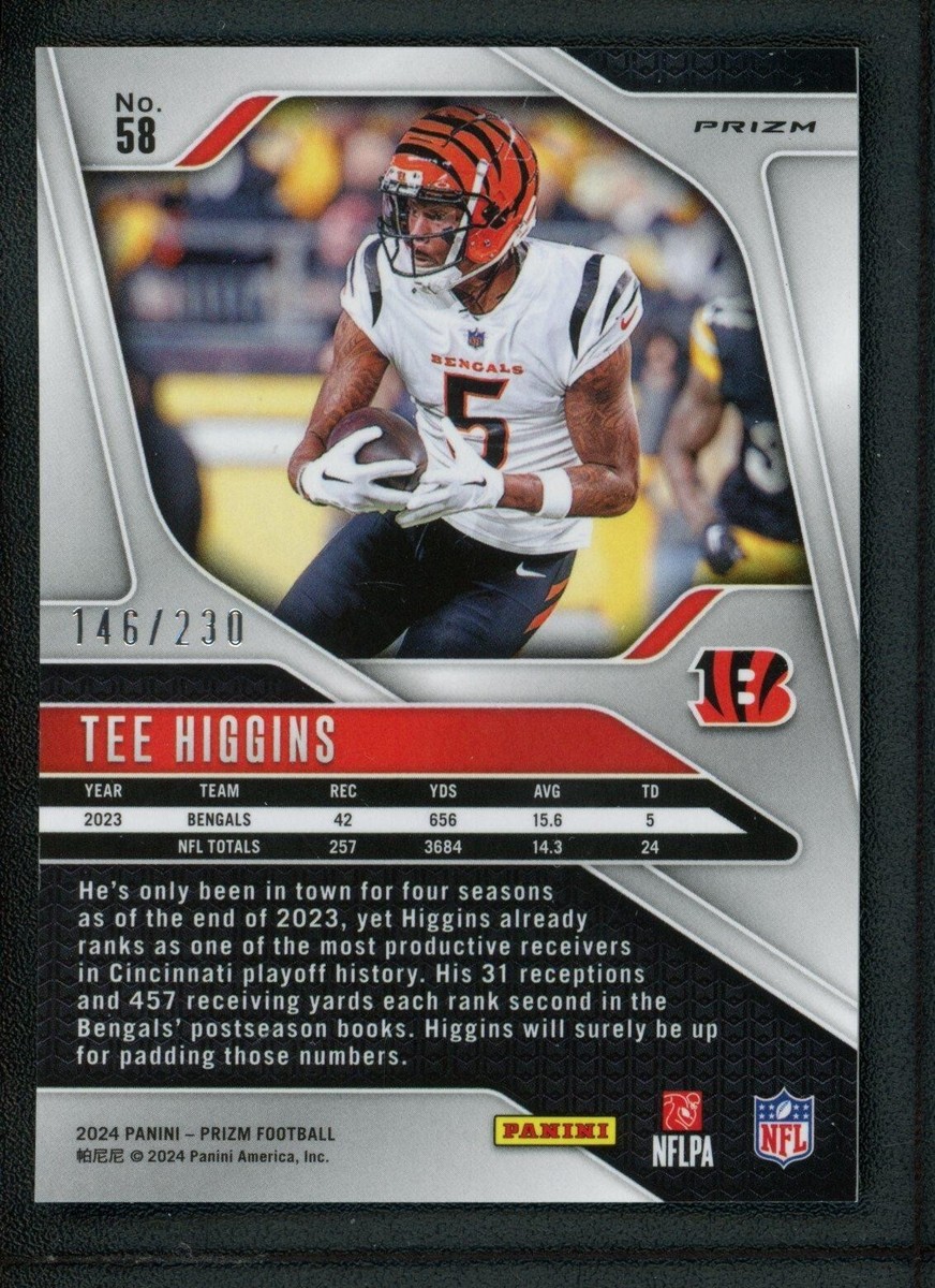 NFLカード Tee Higgins 世界1枚限定パッチカード含む3枚セット Tee Higgins Autographed Trading Cards, Signed Tee Higgins