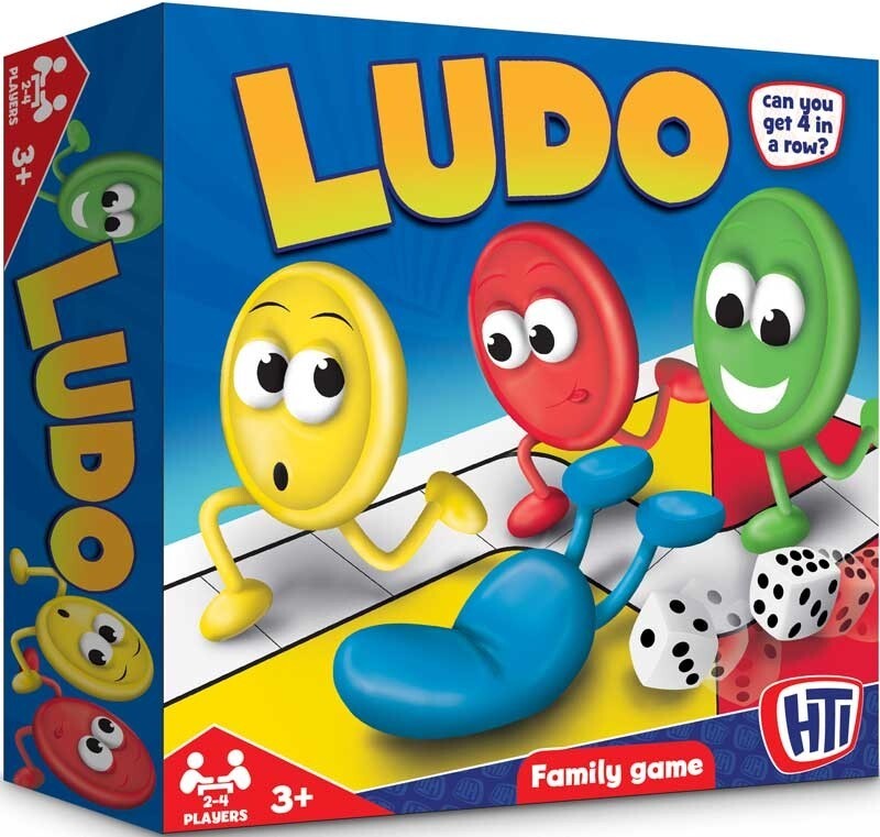 HTI Ludo Classic Traditional Family Board Game For Kids Adults 2-4 players 3+