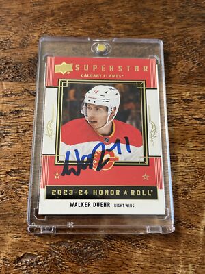 Walker Duehr IP Signed Upper Deck Honor Roll Card JSA Coa Flames