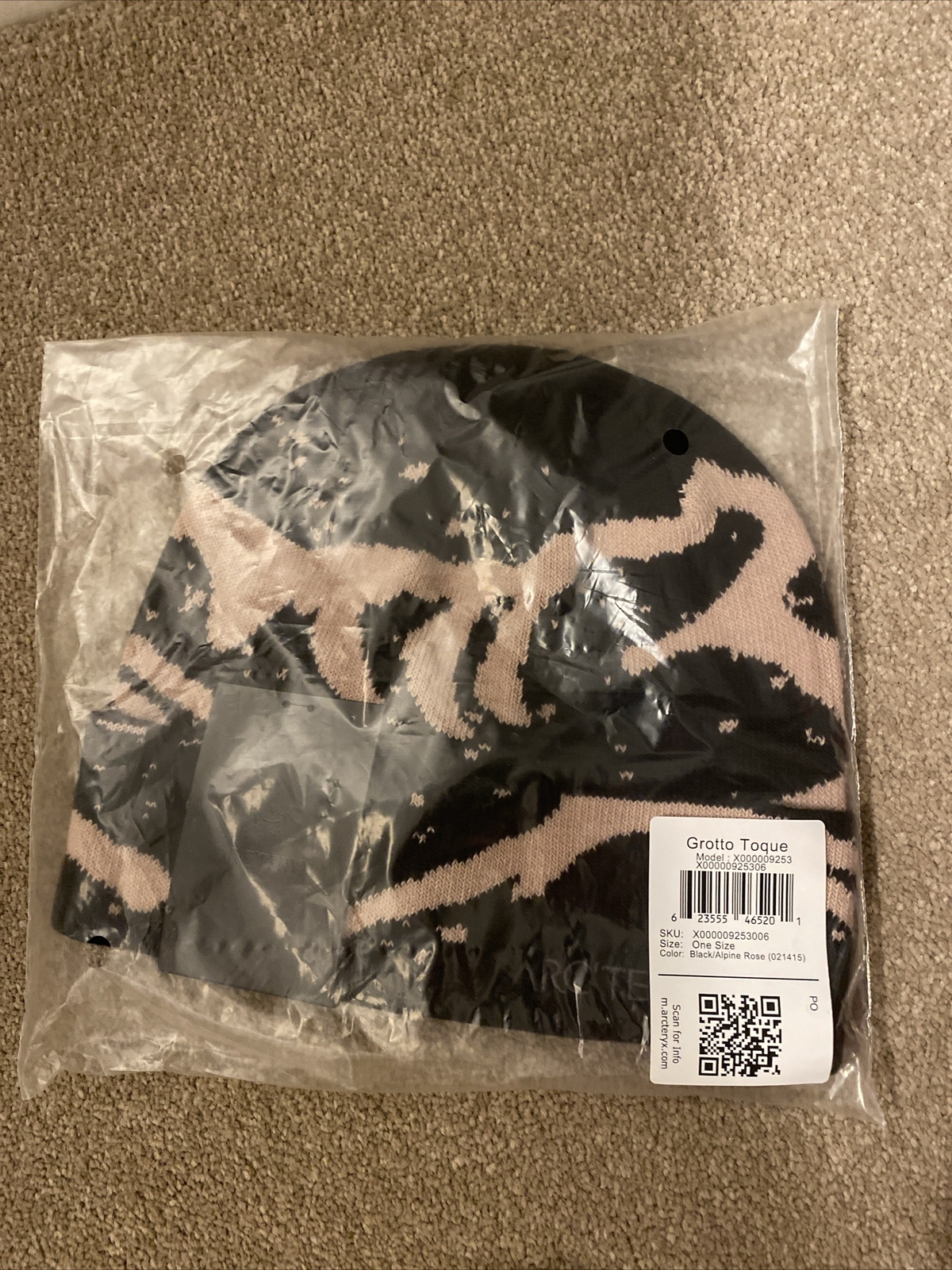 ARC'TERYX Cappello berretto Arc’teryx Grotto Toque nero rosa alpina