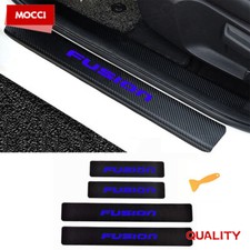 4 Car Door Sill Scuff Plate Protector Blue Sticker Accessories For Ford Fusion