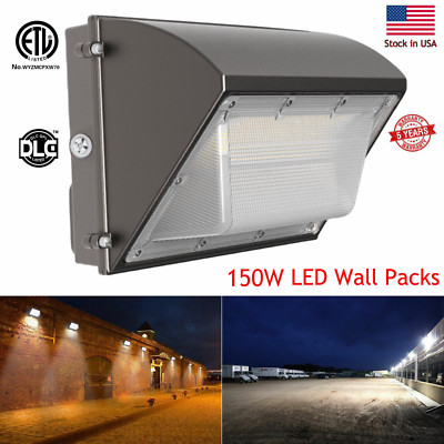 150W LED Wall Pack Light With photocell Dusk to Dawn Commercial Industrial 5500K