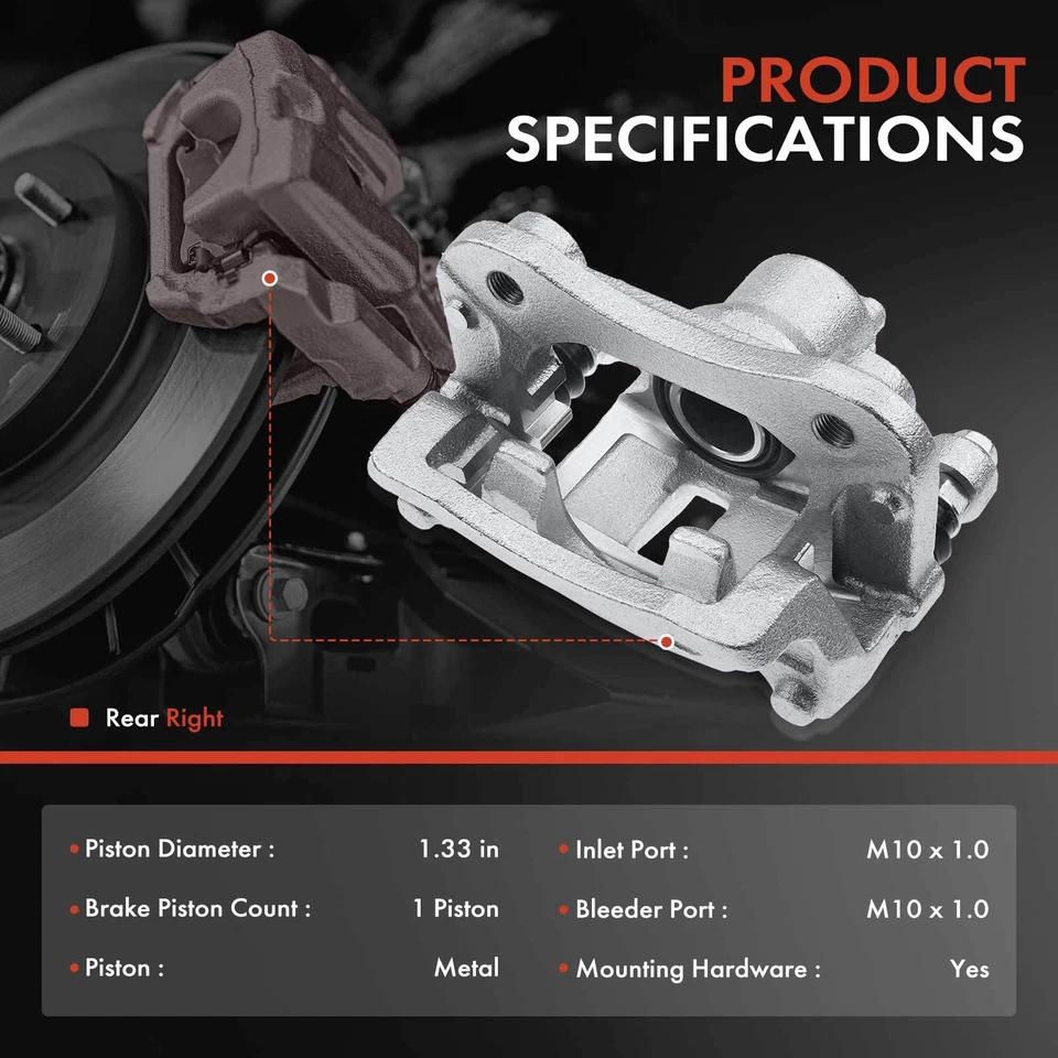 Pinza de freno de disco trasera derecha para Kia Optima 2016-2020 Hyundai Sonata 2015-2019 Foto 2 de 4