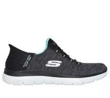 Skechers Women's Slip-Ins: Summits - Dazzling Haze Black/Turquoise - 149937-BKTQ