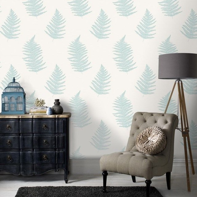 32450 Graham and Brown Superfresco Verdant Teal Leaf