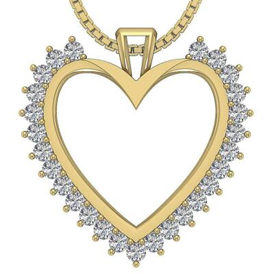 VS F 0.80 Ct Lab Grown Diamond Eternity Circle Pendant Necklace 10K White Gold