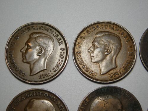 6 BRITISH UK GREAT BRITAIN ONE PENNY COIN LOT 1890 1909 1926 1947 1948 1961 - Picture 3 of 13