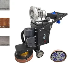 Cement Floor Grinding Polishing Machine 4 Grinding Head 20 Dust Bin 220V 4000W