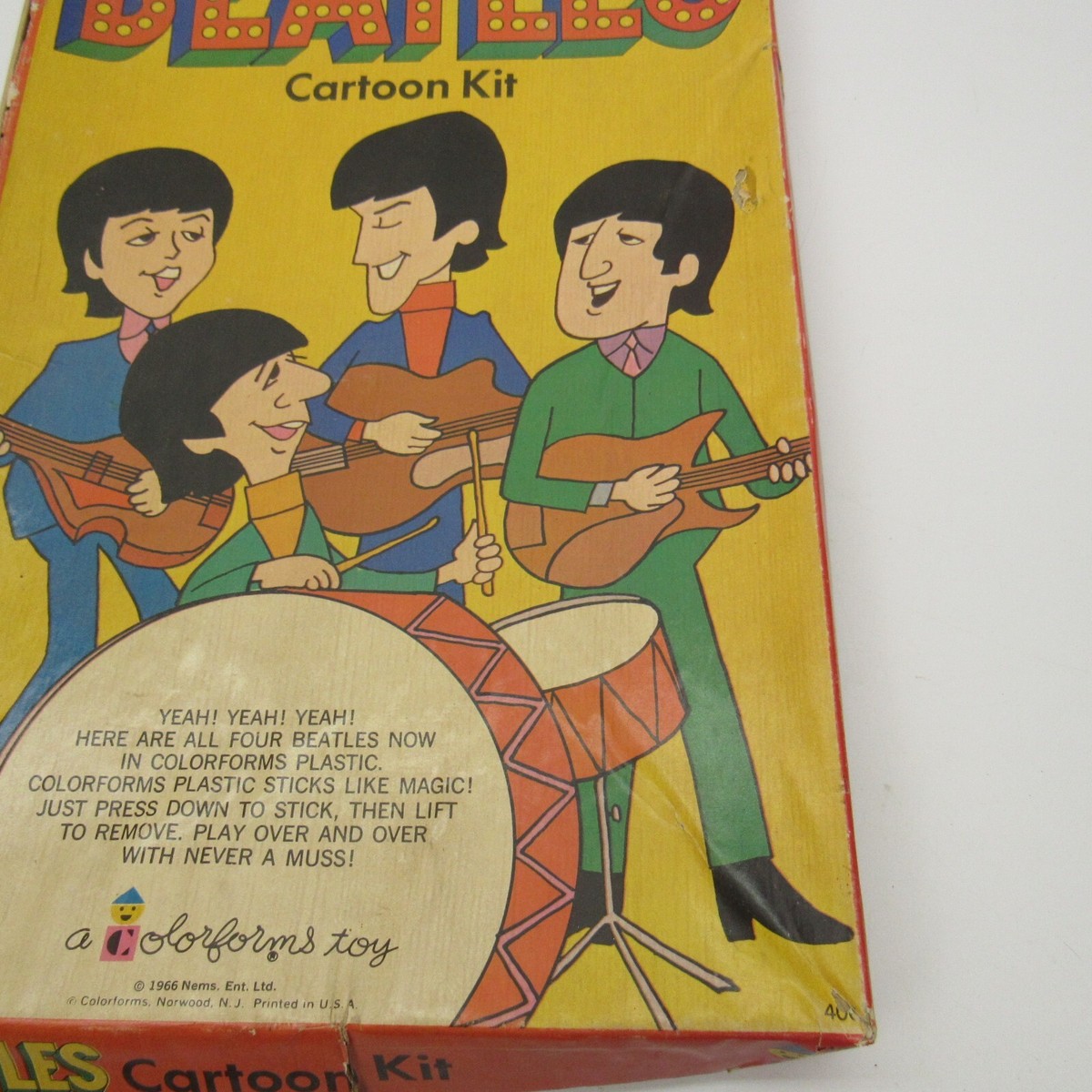 The Beatles 1966 Colorforms Cartoon Kit Vintage Nems Toy | eBay