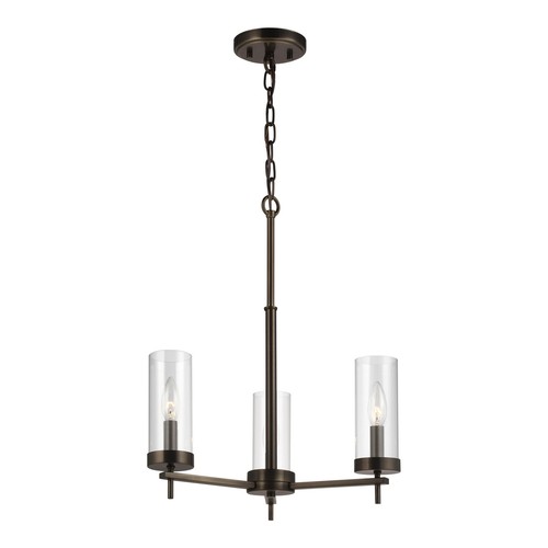 Zire 3-Light Chandelier in Brushed Oil Rubbed Bronze