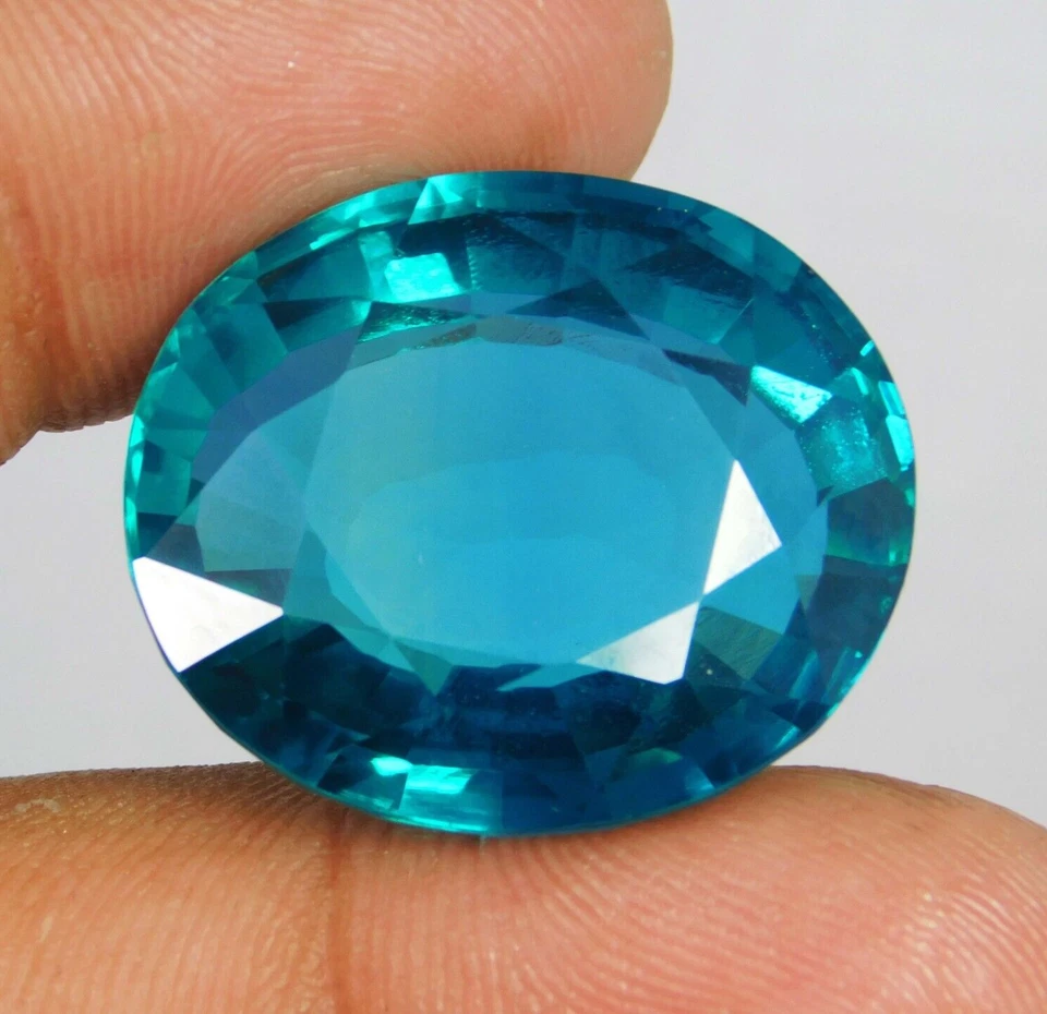 CERTIFIED 63.05 CT NATURAL VGTL  NEON PARAIBA TOURMALINE OVAL CUT LOOSE GEMSTONE - Image 3 of 4