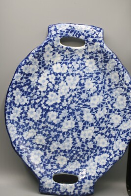 Antique Victoria Ware Ironstone Blue & White Floral Pattern