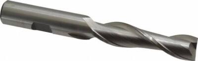 Hertel 1/2'', 2'' LOC, 1/2'' Shank, 4'' OAL, 2 Flute, HSS Square End Mill, Spiral...
