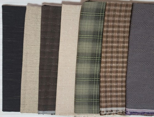 Japanese Yarn dyed fabric 100% cotton set of 7 110 cm (44 ") x 40 cm (16") - Picture 6 of 14