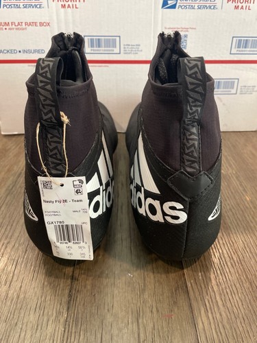 Adidas Nasty Fly Mens Sz 15 2E Football Cleats Black | High Top - Picture 4 of 7