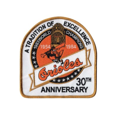 1984 MLB BALTIMORE ORIOLES ANNIVERSARY IRON ON PATCH