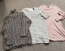 Bundle of 3 items of ladies Winter dresses Long Jumper size Medium 12/14