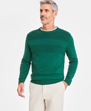 Club Room Men's Textured Cotton Sweater, Bonsai, sz Large
