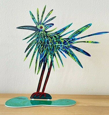 DAVID GERSTEIN Pop art Hand made Metal sculpture '' Crazy Bird  ''