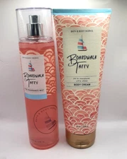 BATH AND BODY WORKS BOARDWALK TAFFY BODY MIST & CREAM 8 FL OZ EACH