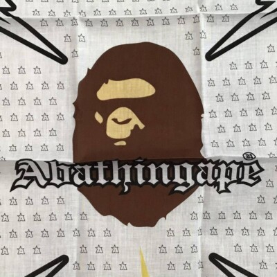 BAPE STA LOGO バンダナ ホワイト a bathing ape BAPE STA logo bandana white a bathing ape star NIGO | eBay