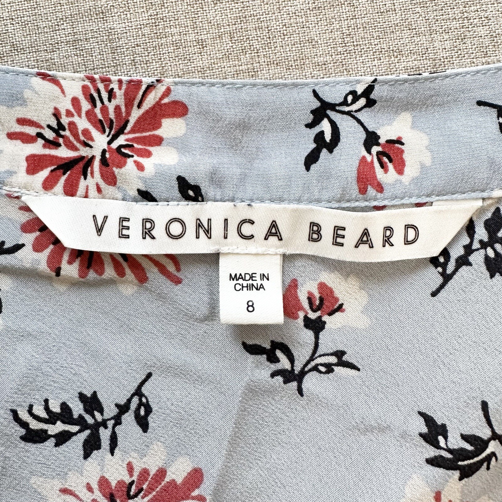 FILA Mini Abito Veronica Barba Rowe Stampa Floreale Orlo Increspato Bottoni davanti 100% Seta