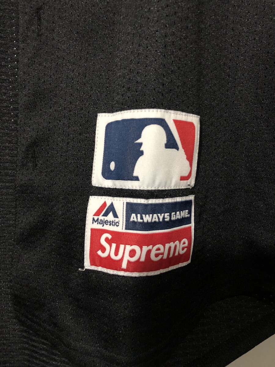 Supreme New York Yankees Baseball Jersey Black Size Large 100% Authentic