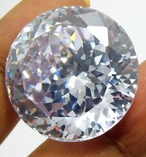 96.48 Ct White Color Natural Quality AAA HUGE Zircon Round Cut Loose Gemstone