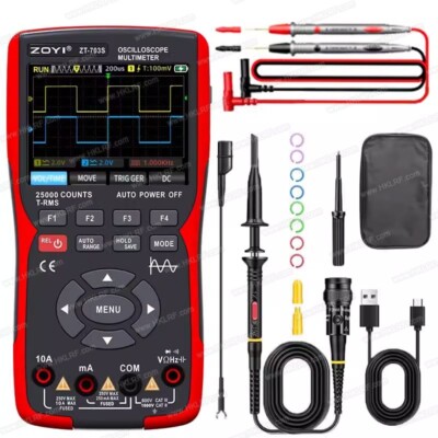 ZOYI ZT-703S 3-in-1 Handheld Digital Oscilloscope Multimeter DDS