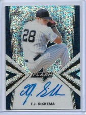 2019 Leaf Flash Blue Autograph T.J. Sikkema #BA-TJS New York Yankees #'d 43/50