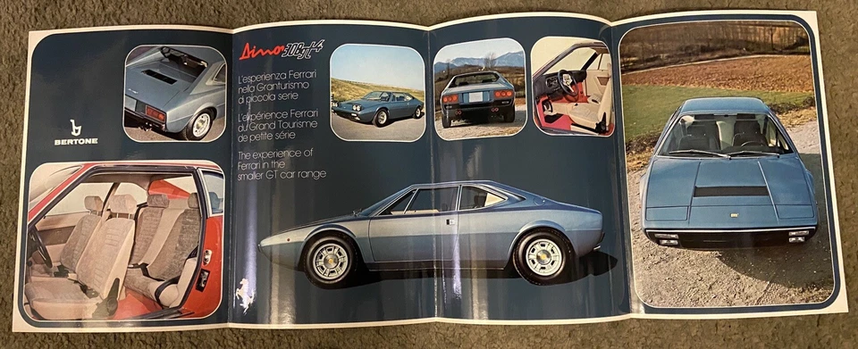 Original Ferrari 308 GT4 Dino Sales Brochure Handbook Part Manual 1974 gto gtb - image 3 of 4