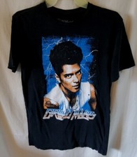 Bruno Mars Moonshine Jungle Tour Concert T-Shirt Size S/M Black Graphic Tee